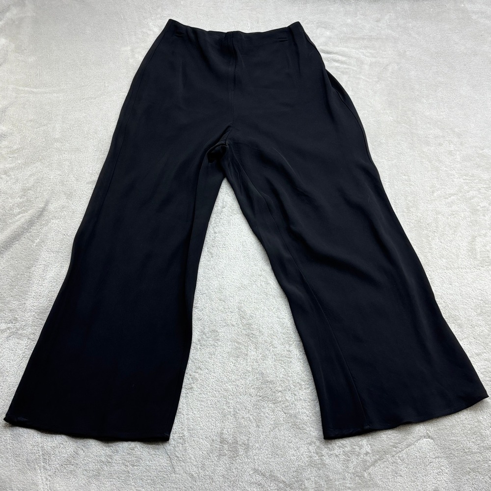 House of Harlow 1960 Pants Women's 4 Black Wide Leg HR Chic Viscose Quiet Luxury